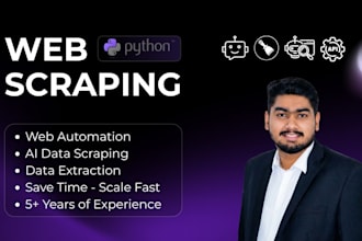 python web scraping, data extraction, and web automation