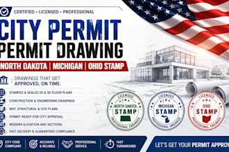 floor plan city permit architectural house plan north dakota michigan ohio stamp