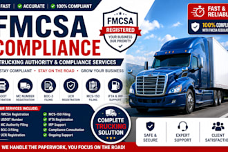 handle fmcsa, usdot, mc number, boc 3, and trucking compliance