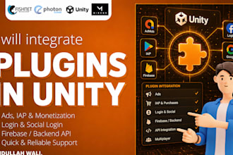 integrate admob, unity ads, iap and firebase in your unity game