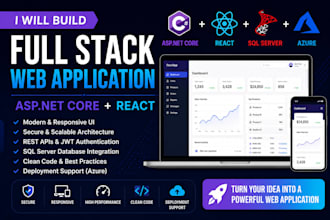 build full stack aspnet core react web application
