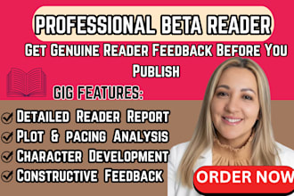 beta read your book critique manuscript and provide honest constructive feedback