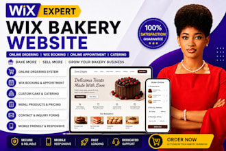do wix bakery website, online ordering, wix booking, online appointment catering