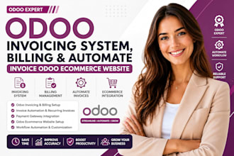 setup odoo invoicing system, billing automation, odoo crm and ecommerce website