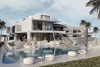dwg to 3d rendering,house construction plan,real estate listing,cgi exterior