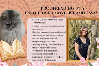 diligently proofread a draft or manuscript