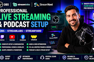 fix and setup obs, streamlabs or streamyard for smooth streaming