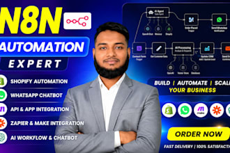 n8n shopify automation expert n8n whatsapp chatbot n8n ai shopify automation