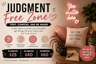 be your judgment free zone to vent, confess, and be heard