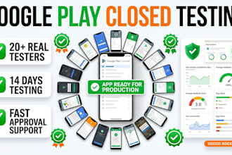 test your app for google play close testing with real 12 testers