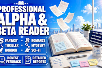 alpha and beta read fantasy romance thriller mystery novels