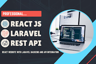 develop a react next js website, laravel backend API
