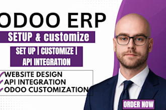 do odoo website design, odoo customization, odoo erp and api integration