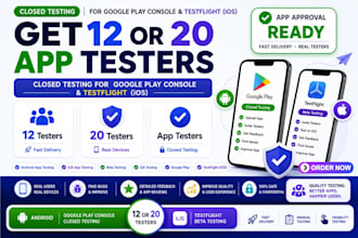 do 12 tester 20 tester play store closed testing beta testing ios app testflight
