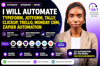 automate typeform jotform tally clickup trello monday crm zapier automation