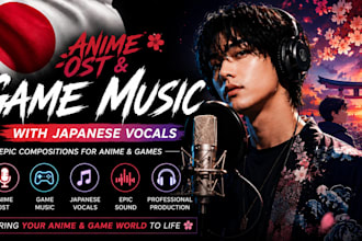 compose an epic anime ost and game music production with japanese vocal