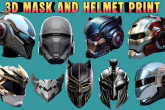 sculpt 3d mask 3d helmet 3d cosplay helmet 3d armor wearable mask for printing
