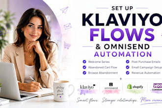 set up klaviyo flows or omnisend email marketing automation marketing campaigns