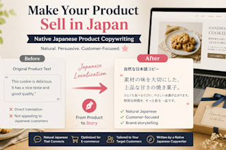 write natural japanese product descriptions for your brand