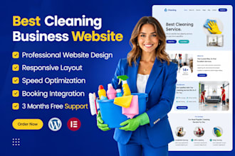 design a cleaning service website using wp and bookingkoala and launch27