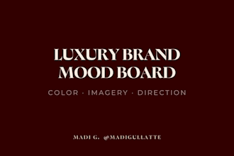 create a luxury brand mood board for your business or personal brand