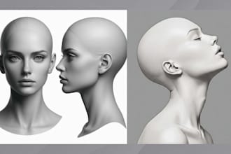 do 3d printable character sculpt and statues for 3d printing rendering