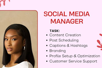 be your professional social media manager and content creator