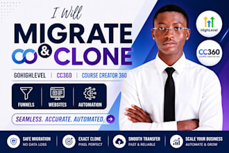 migrate clone gohighlevel cc360 course creator 360 funnels websites automation