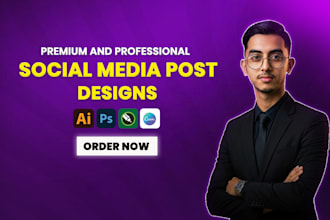 create professional social media post designs for business