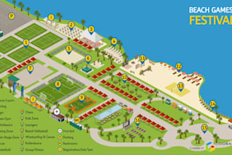 design custom maps for resorts, communities, festivals, tourism, and rpg games