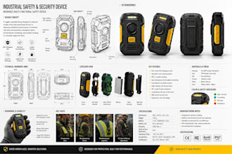 do industrial safety and security equipment and device 3d cad product design