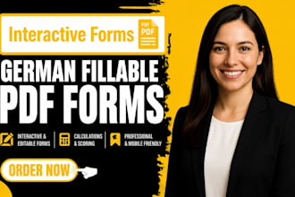 create german fillable PDF forms, or convert interactive PDF to editable forms