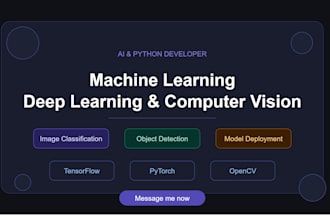 build a python ml, deep learning, or computer vision solution for you
