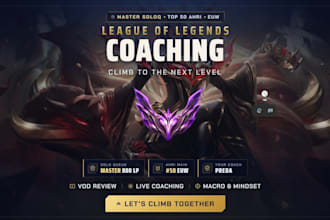 be your master league of legends coach for ranked and vod review