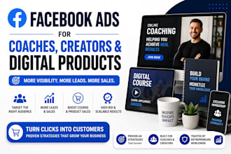 create facebook ads for coaches and digital products