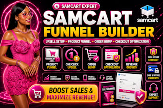 samcart funnel builder, upsell setup, product funnel, order bump, checkout setup
