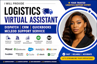 provide logistics virtual assistant dispatch CRM quickbooks mcleod support srvs