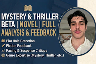 beta read your mystery or thriller for plot holes and pacing