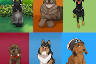 custom disney pets illustration