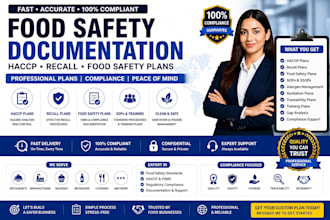 design haccp, recall, food safety plans for food businesses