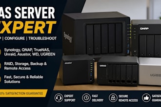 setup, configure and troubleshoot synology, qnap, truenas and unraid server