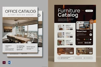 design b2b product catalog, wholesale line sheet for office furniture, equipment
