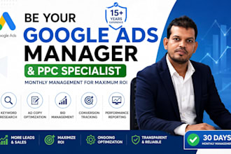 be your google ads manager and ppc specialist