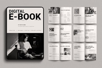 design PDF ebook design, workbook design, lead magnet design, canva ebook design