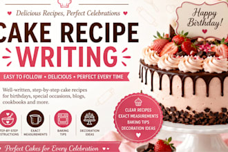 write a professional nutritional cake recipe for any event