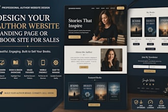 design your author website landing page or ebook site for sales