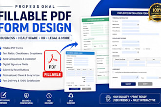 create professional fillable PDF forms for business,healthcare,and HR form