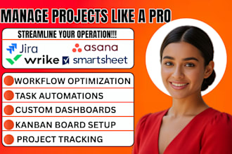 setup asana jira smartsheet wrike workflows automation dashboard and board setup
