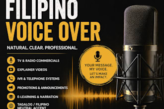 speak english in tagalog accent for voiceover project