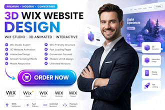 3d wix website design 3d wix studio design 3d animated website design